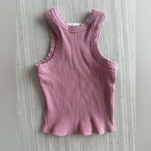 Cotton on toddler girl pink ribbed tank top 3T
